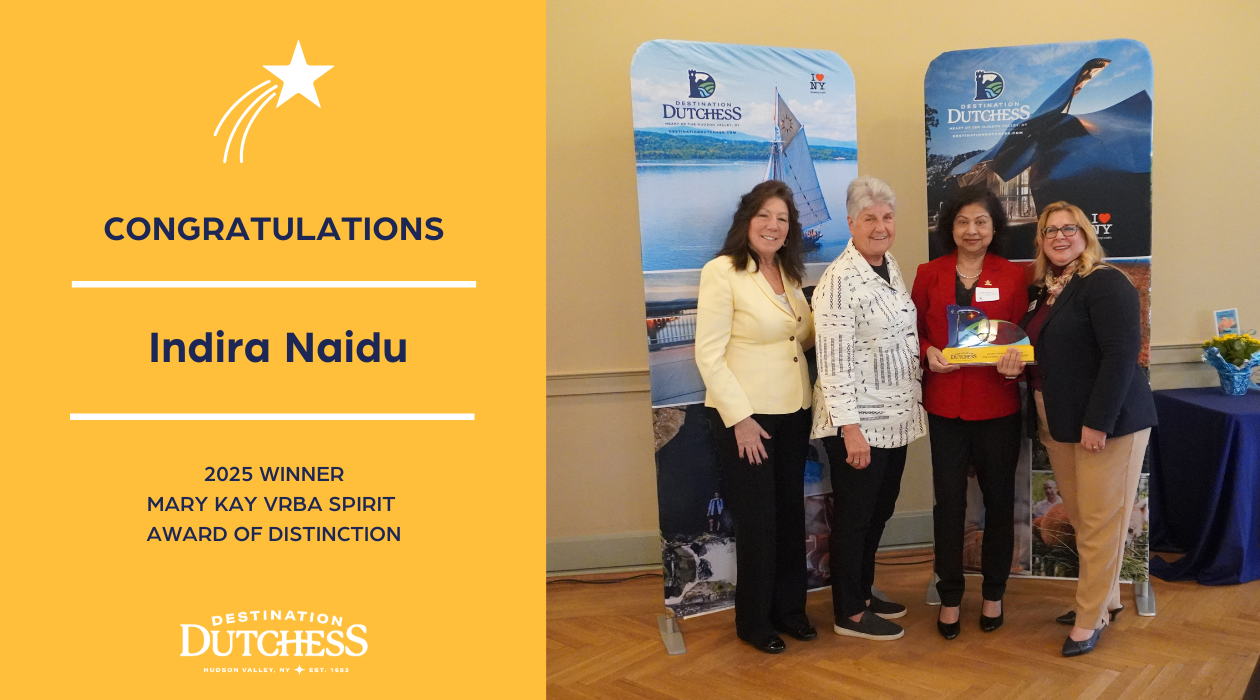 Indira Naidu at the Destination Dutchess Awards of Distinction breakfast in 2025