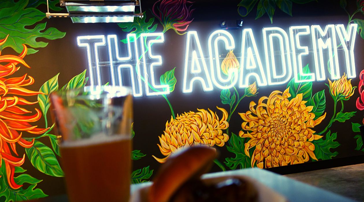 Outdoor mural at The Academy in Poughkeepsie