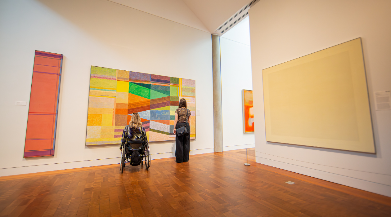 Frances Lehman Loeb Art Center showcases bold colored canvases on sleek white walls