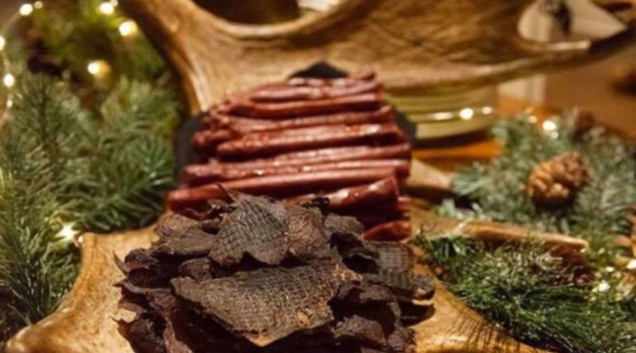 Wild Game Dinner at Mill House Brewing, Poughkeepsie, featuring a display of various types of meat dishes.