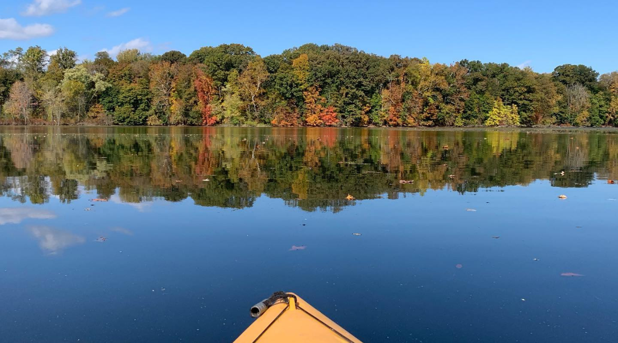 View of Wappingers Creek from a kayak