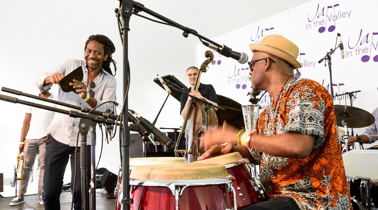 Group of musicians on stage at Jazz in the Valley